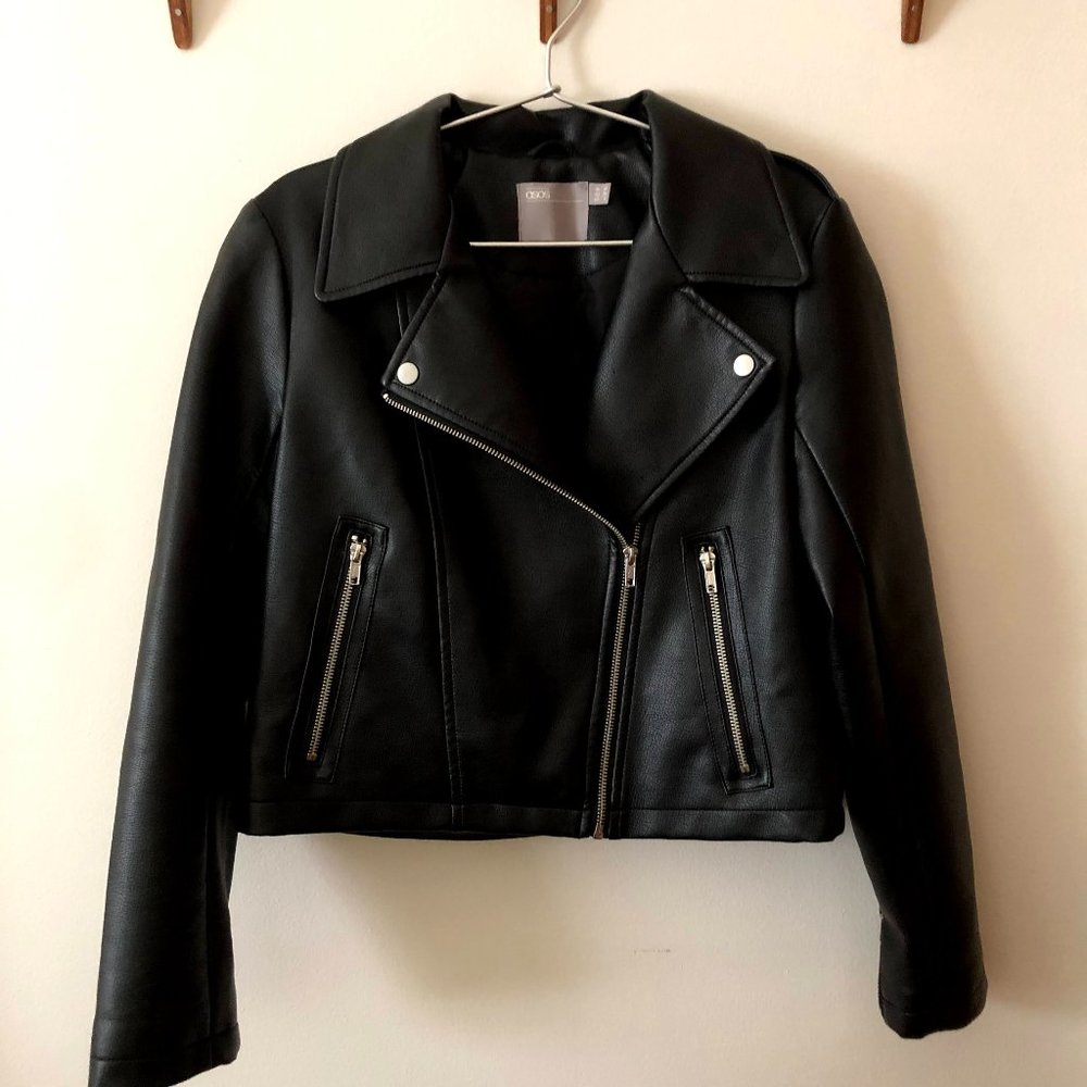ASOS Faux Leather Jacket Black